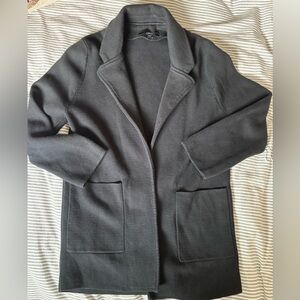 Quince Black Women’s Cardigan, 2 pockets, Organic Cotton, size XS